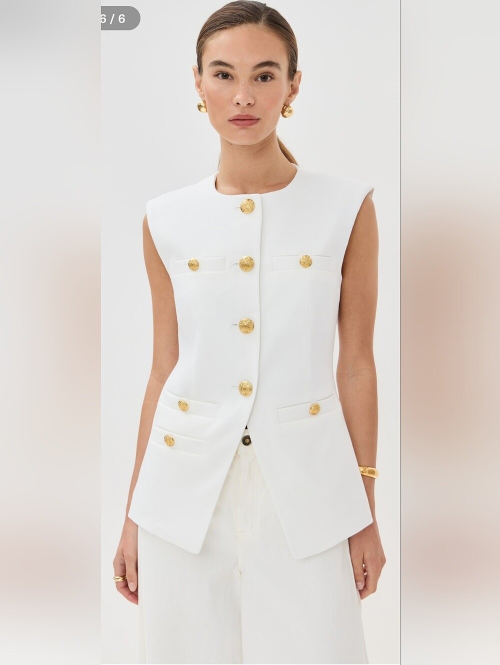 Tamara Linen Blend Vest
Veronica Beard.
